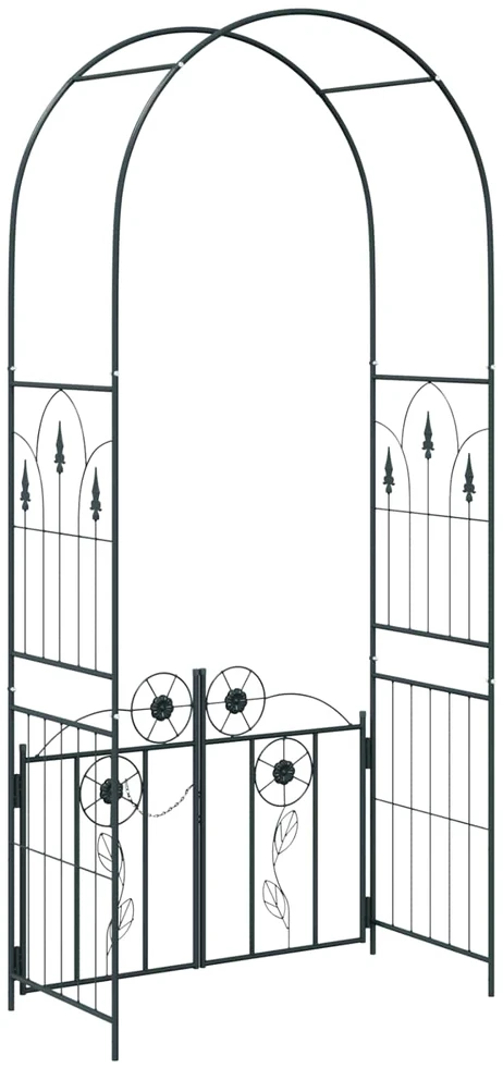 Sodo arka Juoda 102 x 50 x 218 cm Plienas