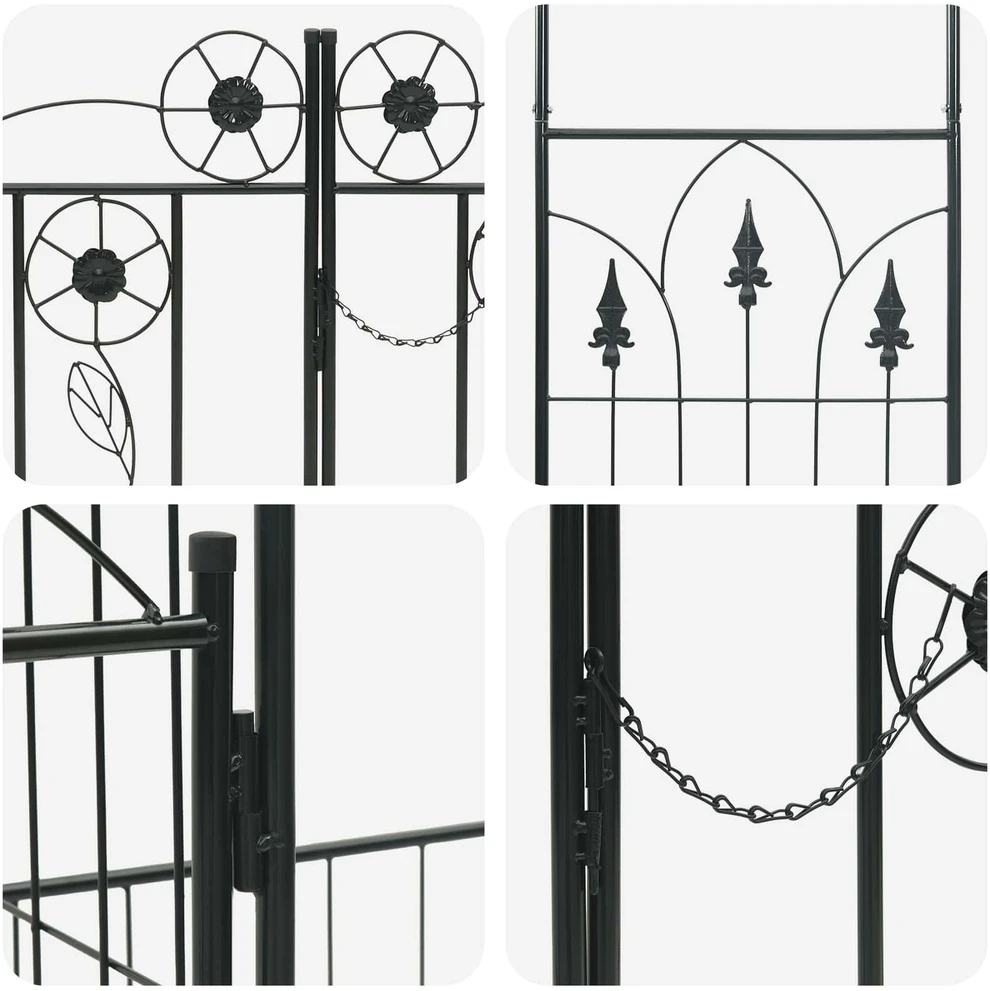 Sodo arka Juoda 203 x 50 x 218 cm Plienas