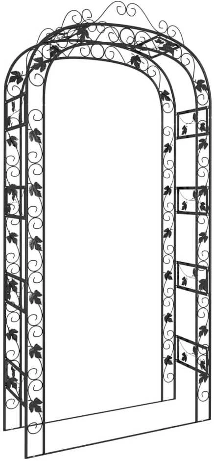 Sodo arka, juodos spalvos, 116x45x240cm, plienas