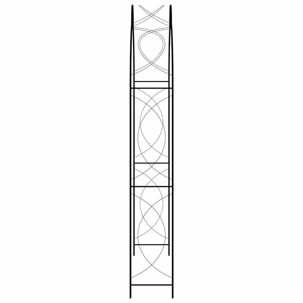 Sodo arka, juodos spalvos, 150x34x240cm, geležis