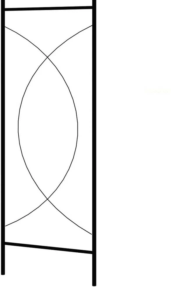 Sodo arka, juodos spalvos, 150x34x240cm, geležis