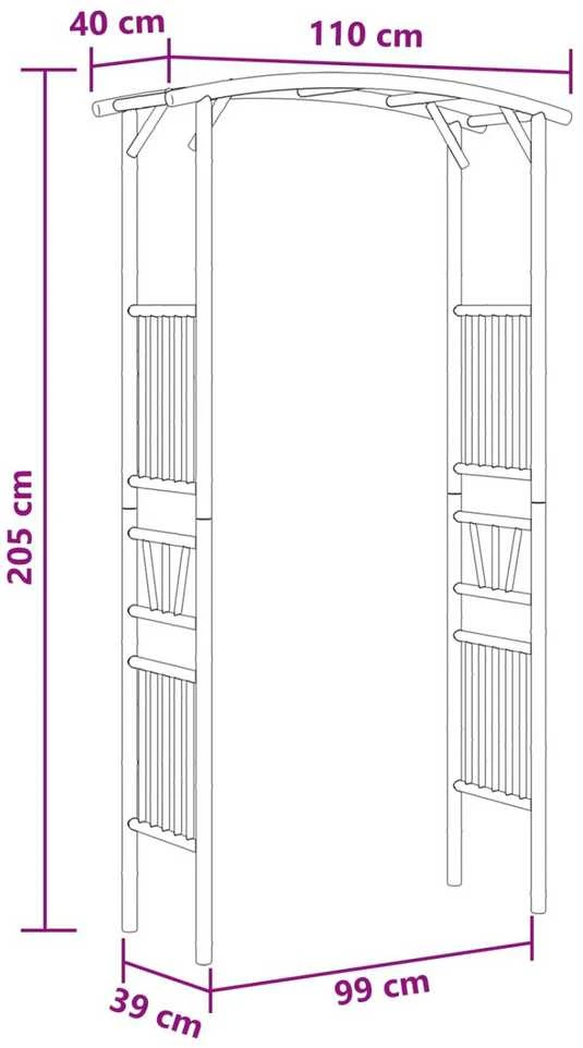 Sodo arka Natūrali 110 x 40 x 205 cm Bambukas