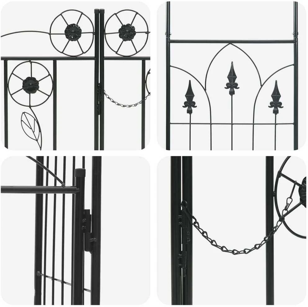 Sodo arka Juoda 102 x 50 x 218 cm Plienas