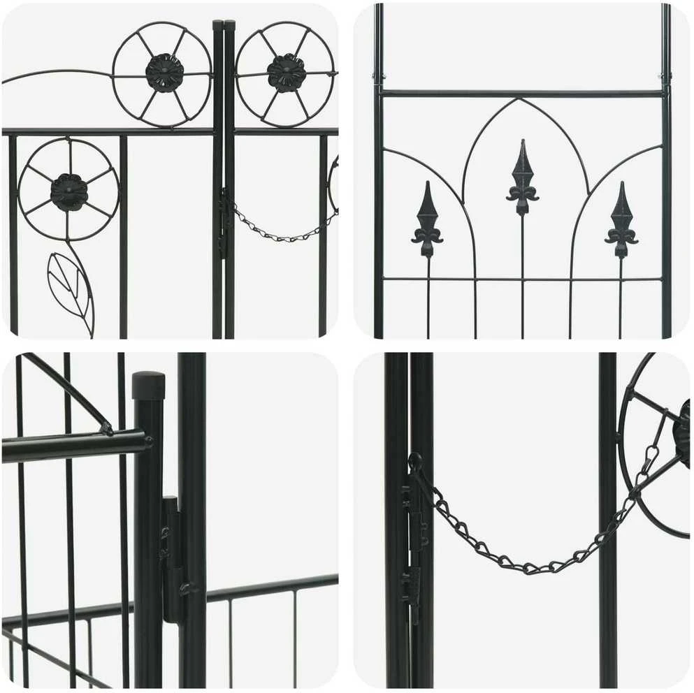 Sodo arka Juoda 203 x 50 x 218 cm Plienas