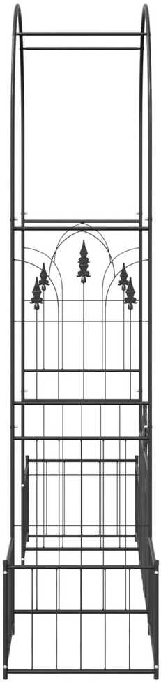 Sodo arka Juoda 203 x 50 x 218 cm Plienas