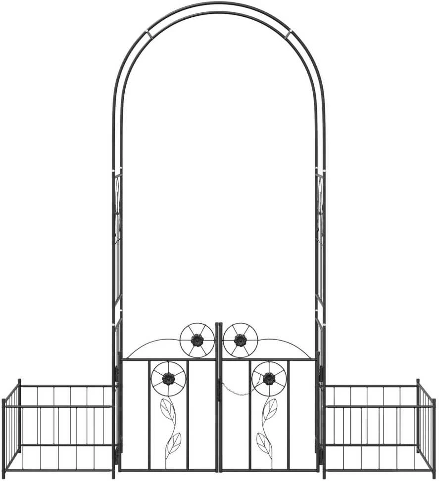 Sodo arka Juoda 203 x 50 x 218 cm Plienas