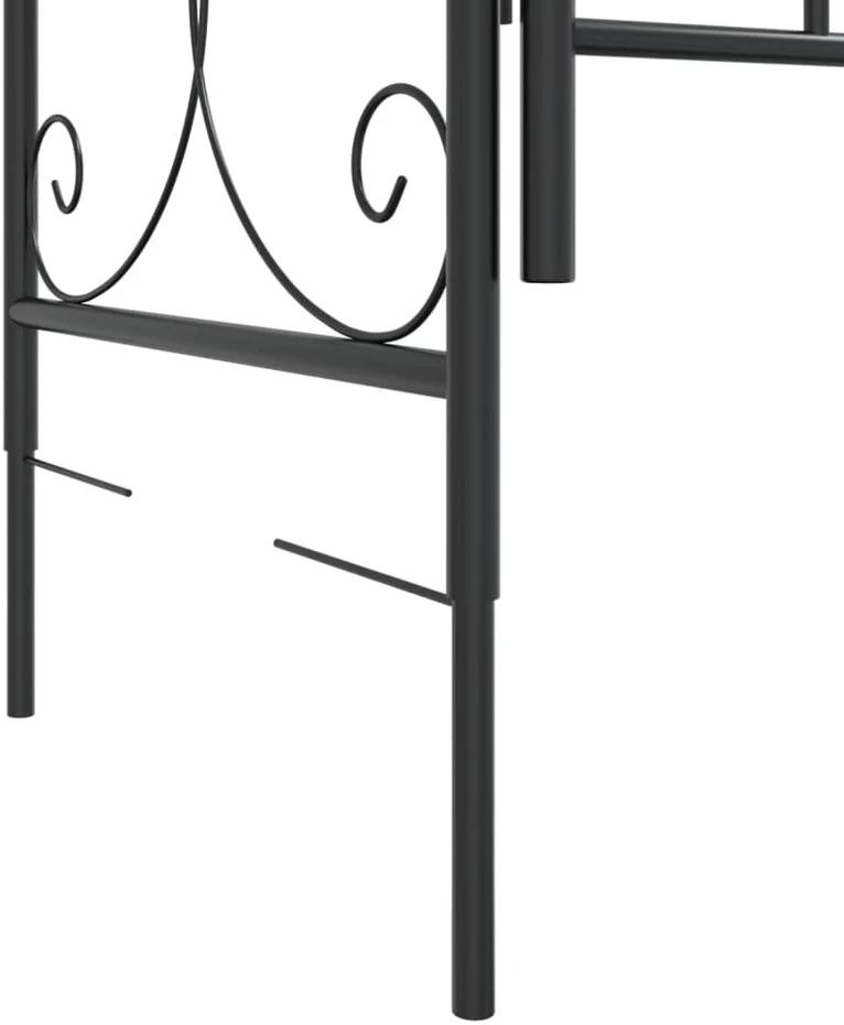 Sodo arka su varteliais, juodos spalvos, 108x45x235cm, plienas