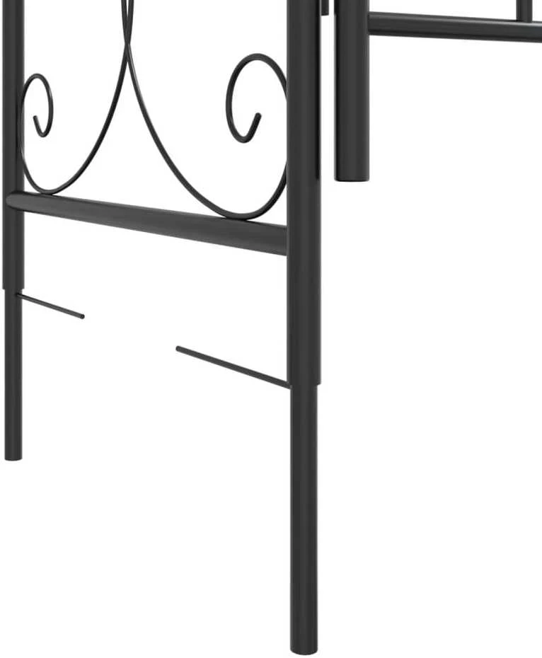 Sodo arka su varteliais, juodos spalvos, 108x45x235cm, plienas