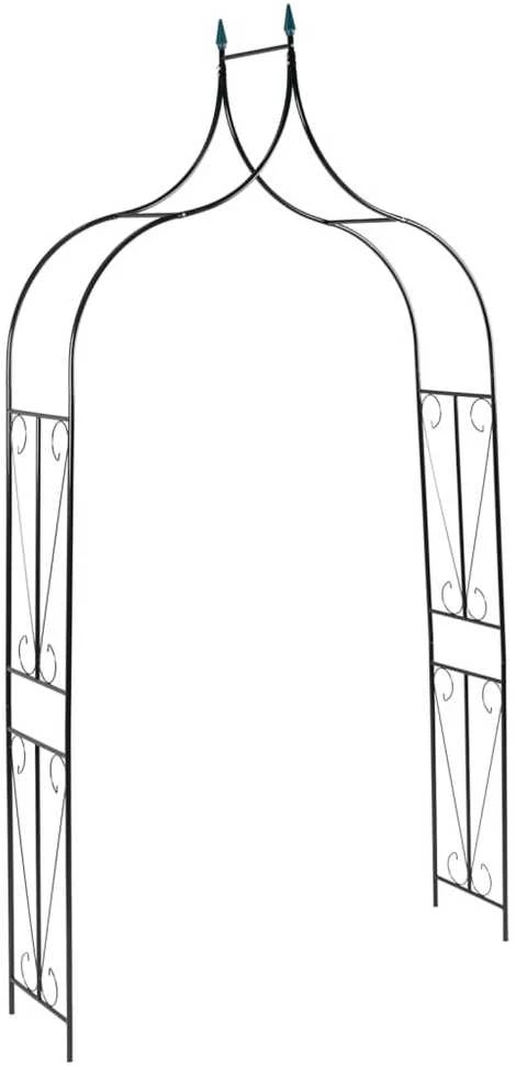 Sodo arka, tamsiai žalios spalvos, 120x38x258cm, geležis