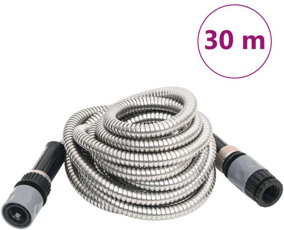 Sodo žarna su purškimo antgaliu, sidabrinė, 0,6", 30 m, plienas