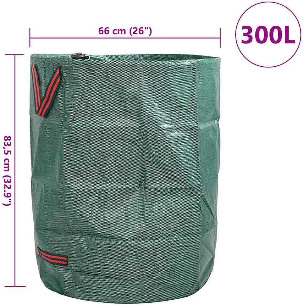 Sodo atliekų maišai 12 vnt. 300 l Žalia Polipropilenas