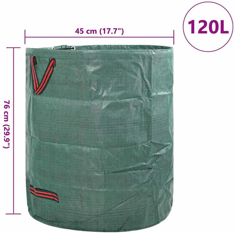 Sodo atliekų maišai 12 vnt. 120 l Žalia Polipropilenas