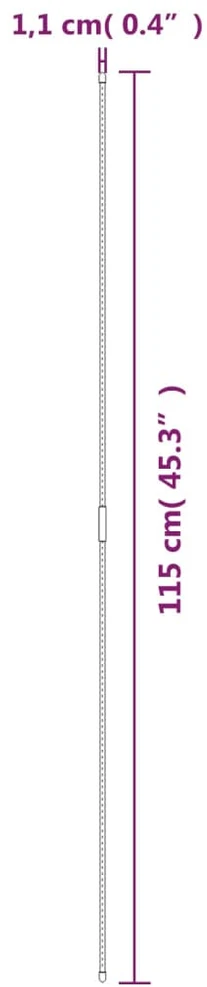 Sodo augalų kuoliukai, 30vnt., žalios spalvos, 115cm, plienas