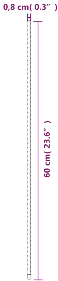 Sodo augalų kuoliukai, 30vnt., žalios spalvos, 60cm, plienas