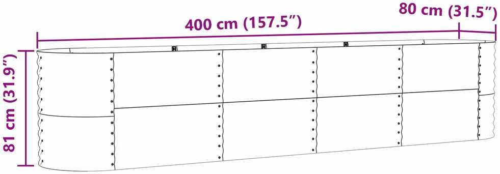 Pakelta lova Žalia 400 x 80 x 81 cm Plienas