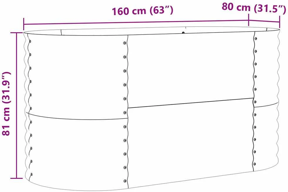 Pakelta lova Žalia 160 x 80 x 81 cm Plienas