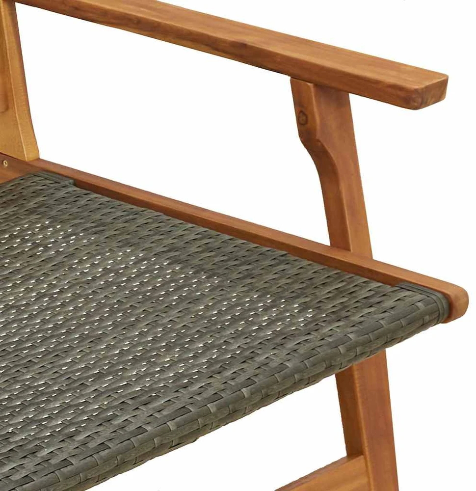 Sodo baldai 2 vnt. Pilka 67 x 78 x 73 cm Kietos akacijos mediena