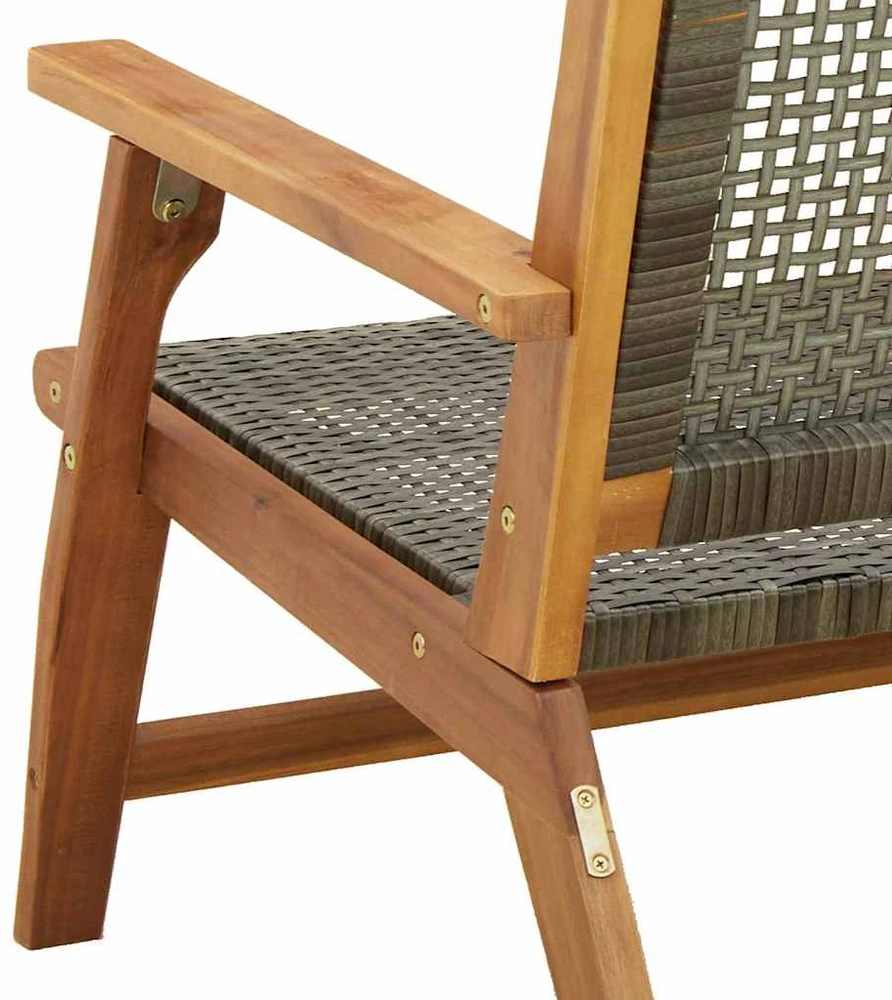 Sodo baldai 2 vnt. Pilka 67 x 78 x 73 cm Kietos akacijos mediena