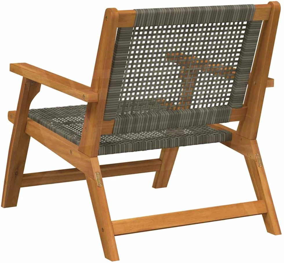 Sodo baldai 2 vnt. Pilka 67 x 78 x 73 cm Kietos akacijos mediena
