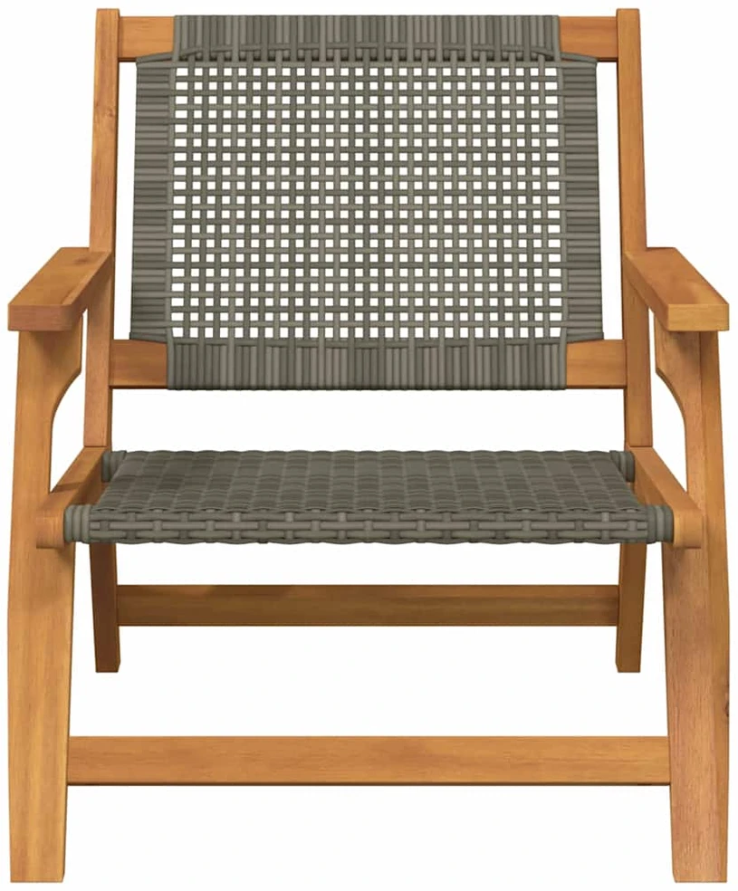 Sodo baldai 2 vnt. Pilka 67 x 78 x 73 cm Kietos akacijos mediena