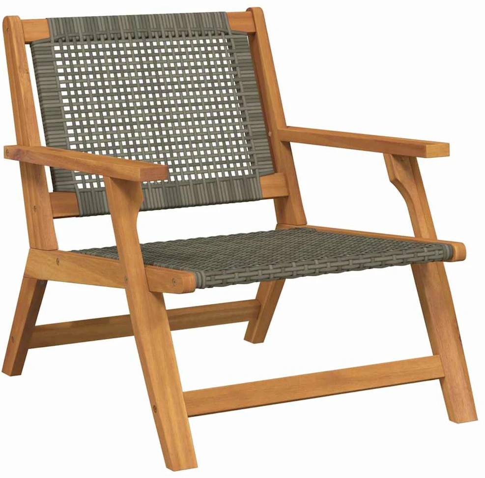 Sodo baldai 2 vnt. Pilka 67 x 78 x 73 cm Kietos akacijos mediena