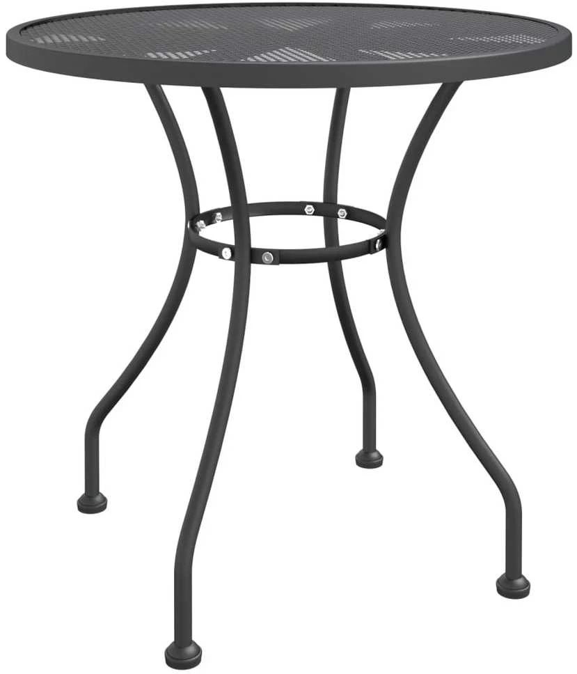 Lauko baldų komplektas Sodo baldų komplektas, 3 dalių, antracito, išplėstas metalas