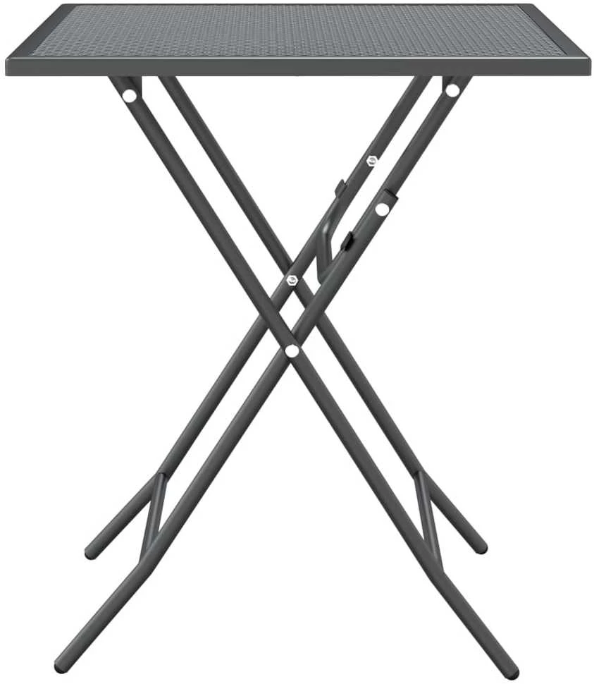 Lauko baldų komplektas Sodo baldų komplektas, 5 dalių, antracito, išplėstas metalas