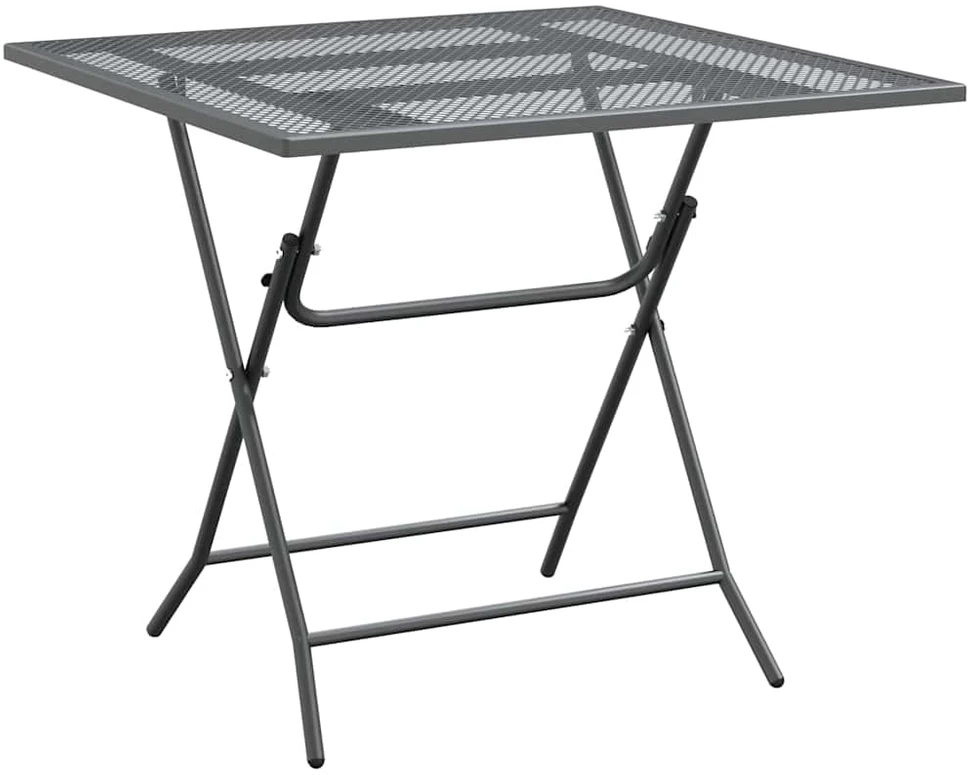 Lauko baldų komplektas Sodo baldų komplektas, 5 dalių, antracito, išplėstas metalas