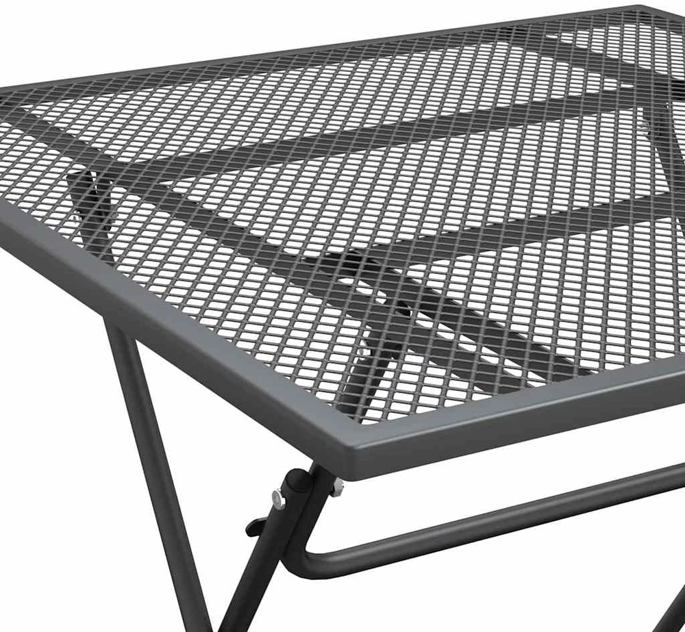 Lauko baldų komplektas Sodo baldų komplektas, 5 dalių, antracito, išplėstas metalas