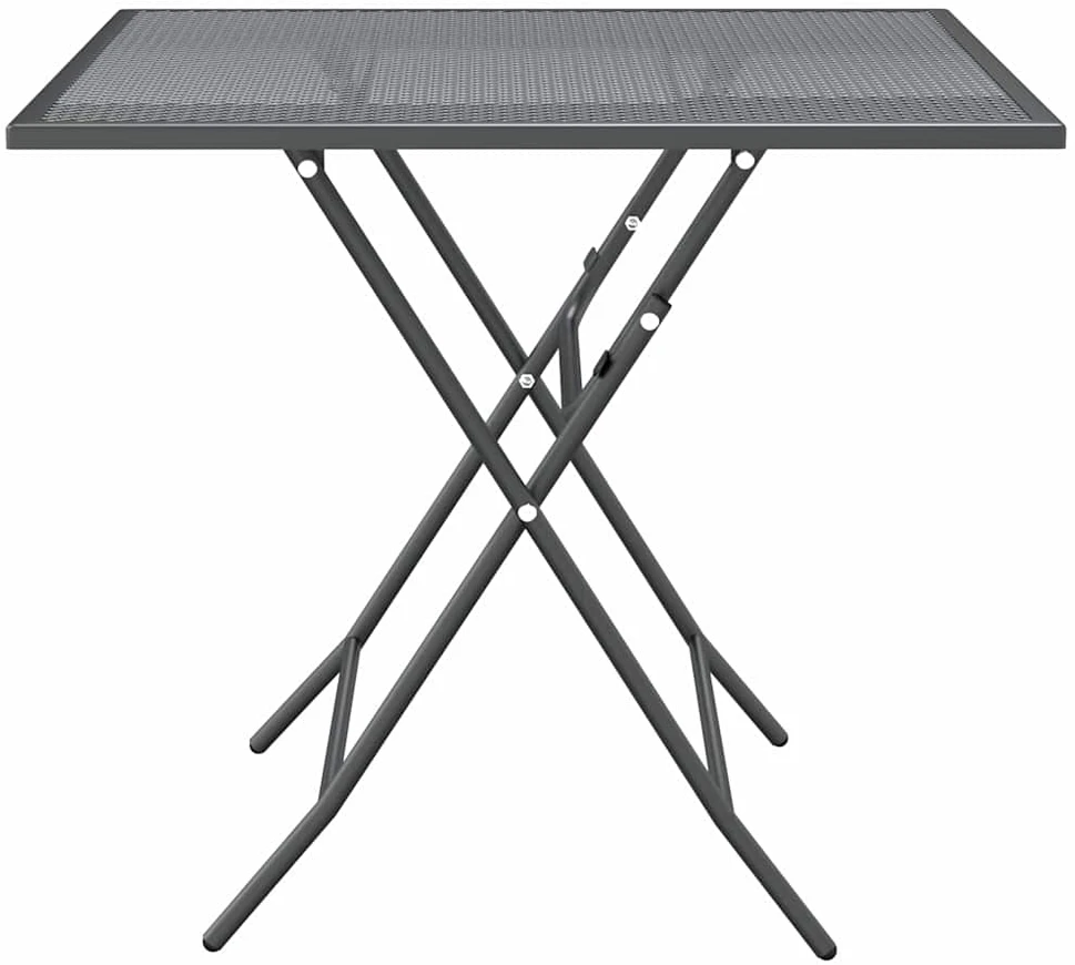 Lauko baldų komplektas Sodo baldų komplektas, 5 dalių, antracito, išplėstas metalas