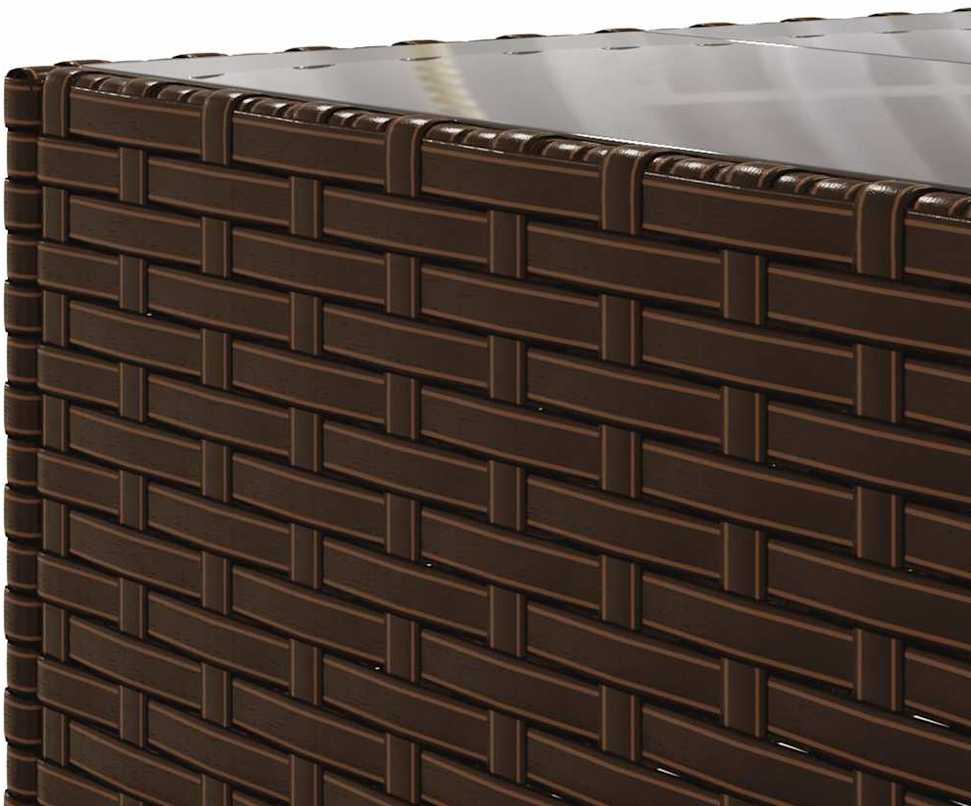 Lauko baldų komplektas Sodo baldų komplektas su pagalvėlėmis, 7 dalių, rudas