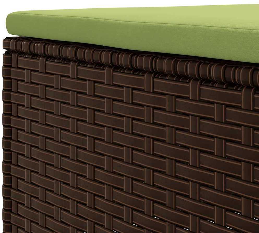 Lauko baldų komplektas Sodo baldų komplektas su pagalvėlėmis, 7 dalių, rudas