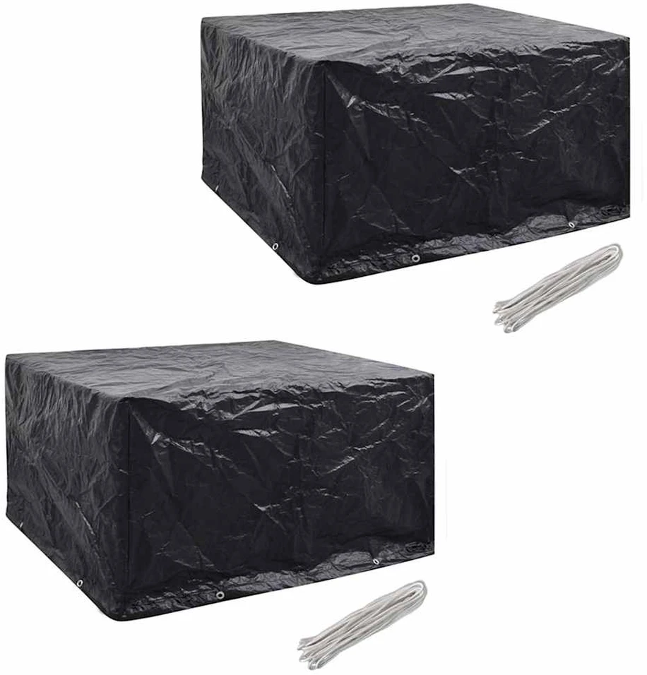Sodo baldų uždangalai, 2 vnt., 172x113cm, poliratanas, 8 kilpos