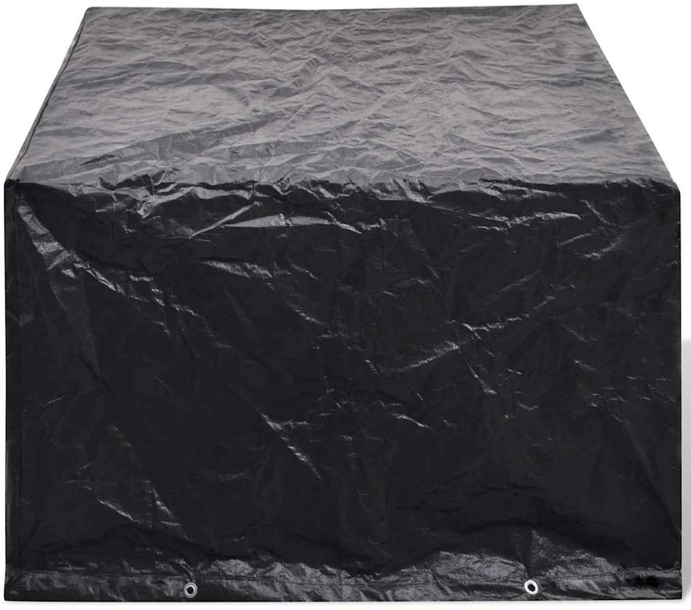Sodo baldų uždangalai, 2 vnt., 180x140cm, poliratanas, 8 kilpos