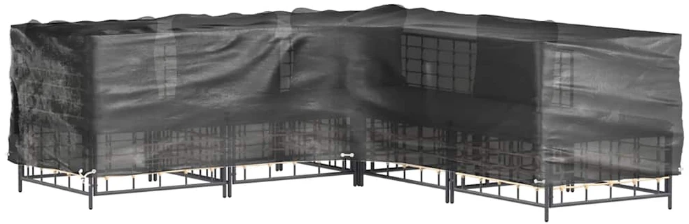 Sodo baldų uždangalai, 2vnt., 185x185x90cm, 12 kilpų, L formos