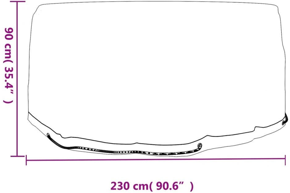 Sodo baldų uždangalai, 2vnt., 230x90cm, 10 kilpučių, apskriti