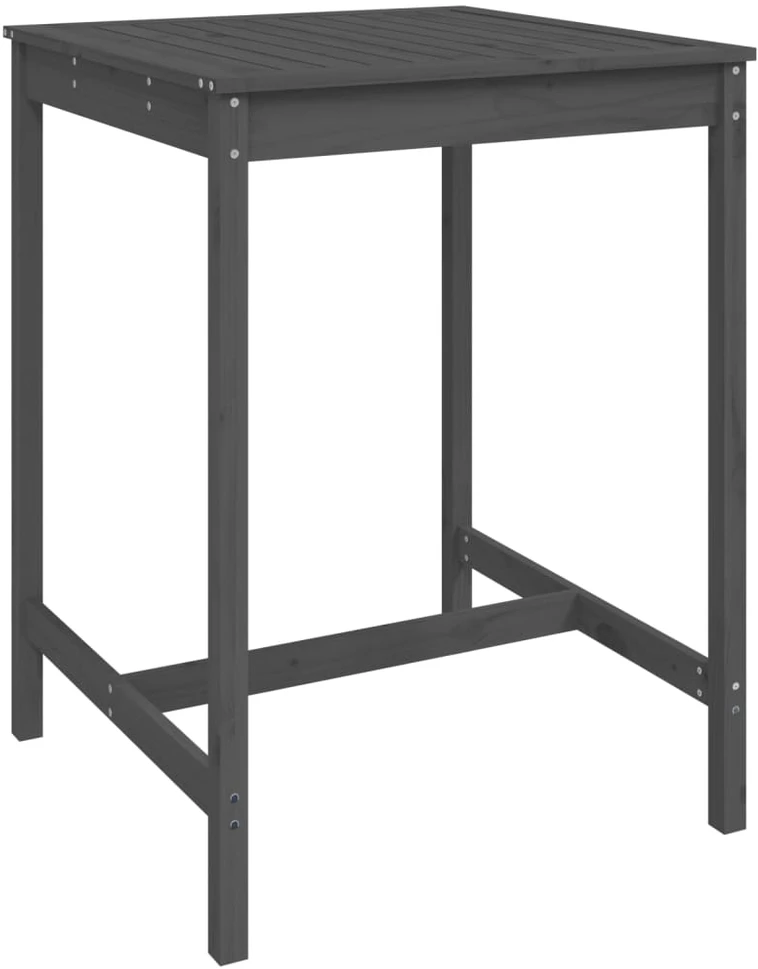 Lauko baldų komplektas Sodo baro baldų komplektas, 5 dalių, pilkas, pušies masyvas