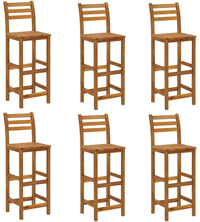 Lauko baldų komplektas Sodo baro baldų komplektas, 7 dalių, akacijos medienos masyvas