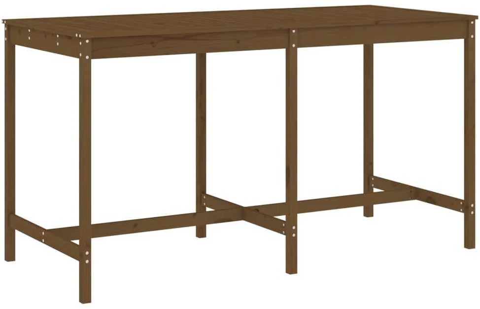 Lauko baldų komplektas Sodo baro baldų komplektas, 9 dalių, medaus rudas, pušis
