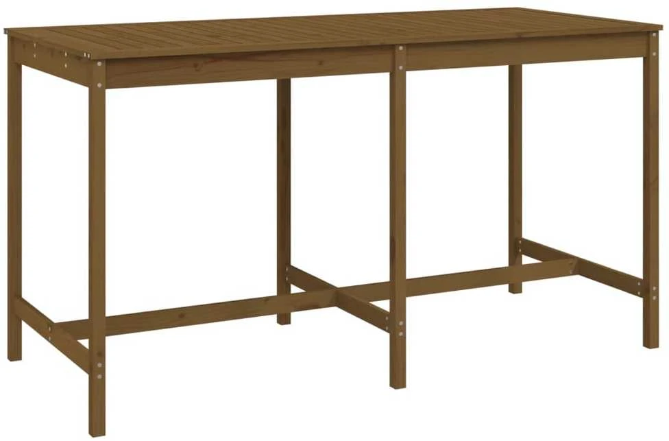 Lauko baldų komplektas Sodo baro baldų komplektas, 9 dalių, medaus rudas, pušis