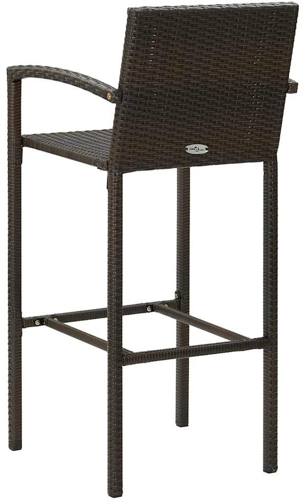 Lauko baldų komplektas Sodo baro baldų komplektas, 9 dalių, rudas (246665+2x313454)