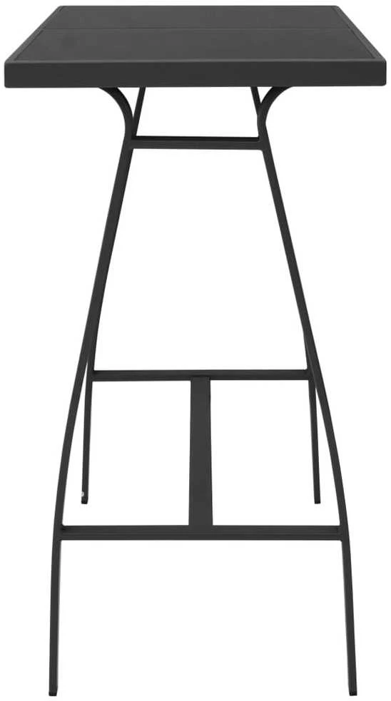 Sodo baro stalas, juodas, 110x60x110cm, grūdintas stiklas