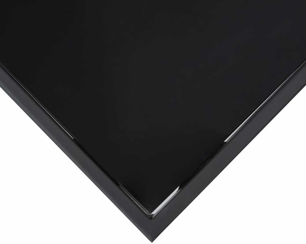 Sodo baro stalas, juodas, 60x60x110cm, grūdintas stiklas