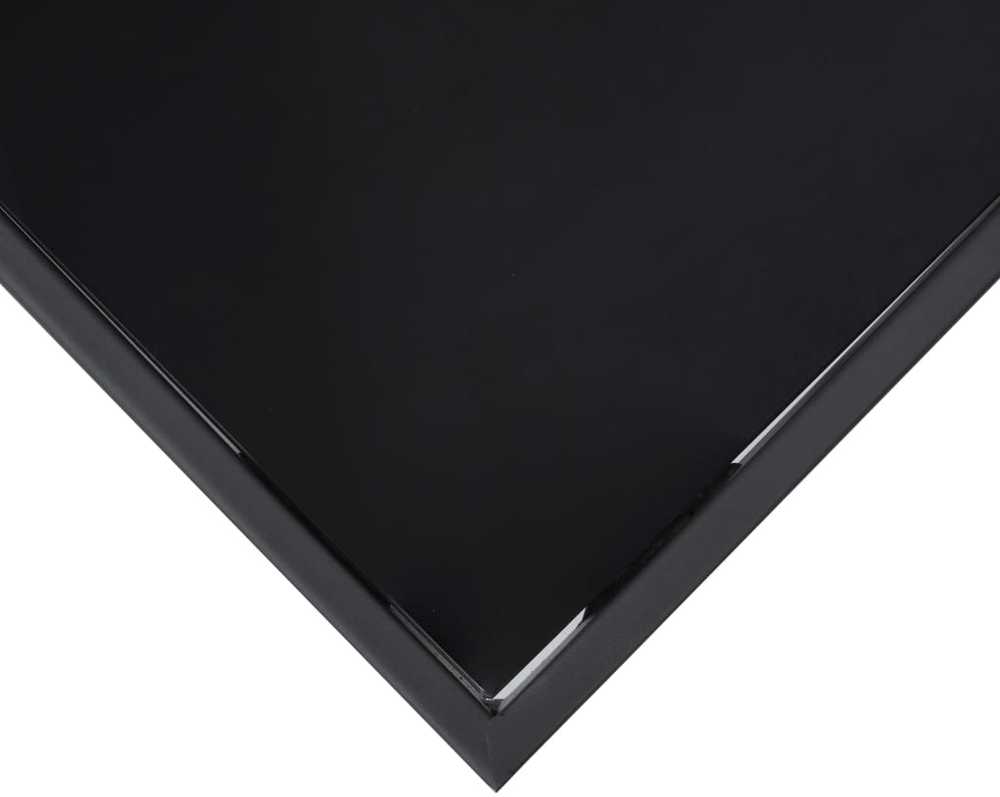 Sodo baro stalas, juodas, 60x60x110cm, grūdintas stiklas