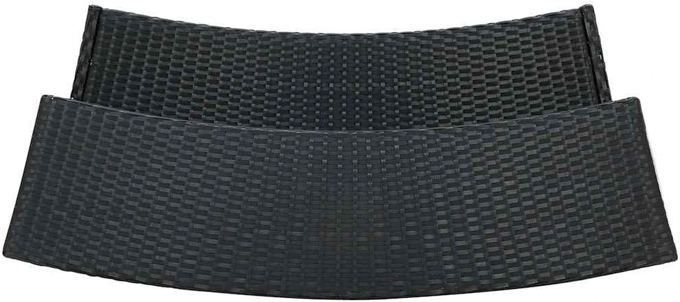 Sodo baro staliukas, juodos spalvos, 120x55x110cm, poliratanas