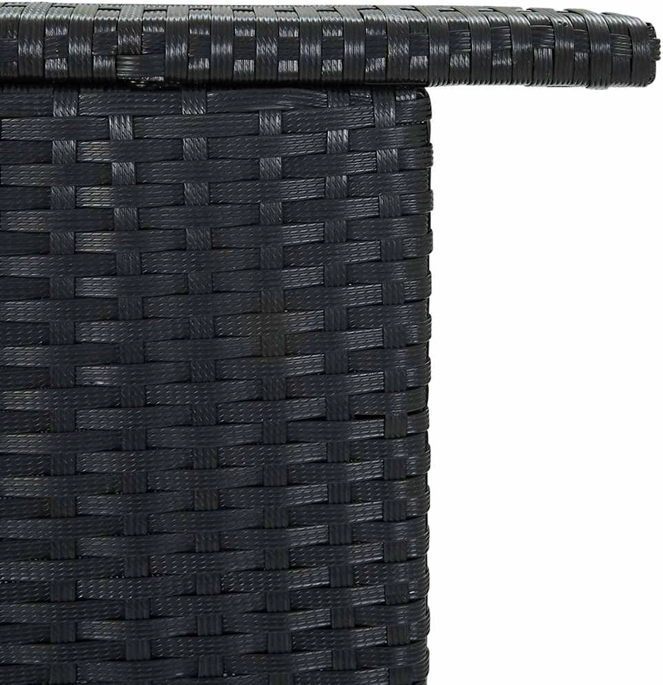 Sodo baro staliukas, juodos spalvos, 120x55x110cm, poliratanas