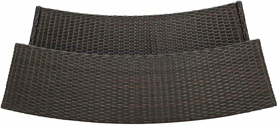 Sodo baro staliukas, rudos spalvos, 120x55x110cm, poliratanas