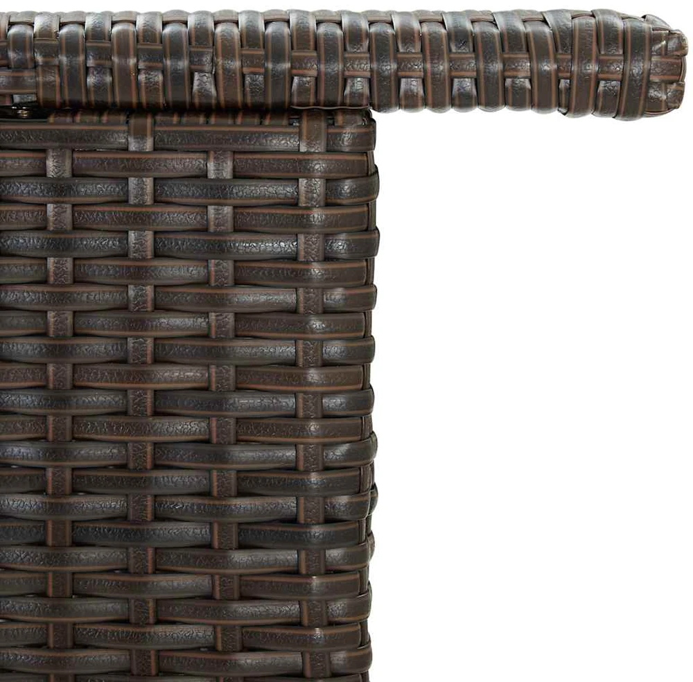 Sodo baro staliukas, rudos spalvos, 120x55x110cm, poliratanas