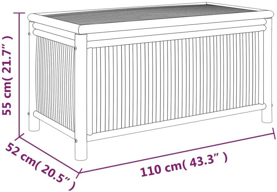 Sodo daiktadėžė, 110x52x55cm, bambukas