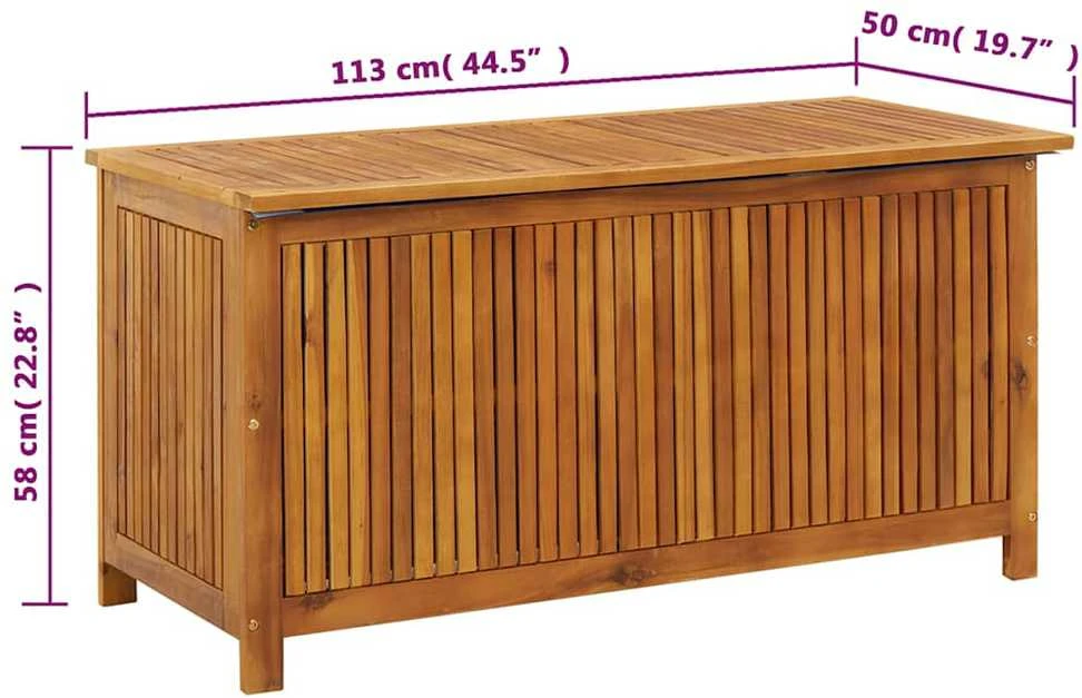 Sodo daiktadėžė, 113x50x58cm, akacijos medienos masyvas